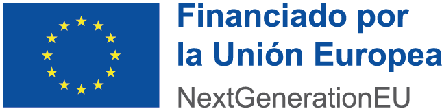 Imagen del logotipo de la Unión Europea con el texto "Financiado por la Unión Europea NextGenerationEU", que representa el apoyo financiero de la UE para proyectos de desarrollo y recuperación.