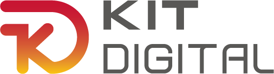 Logo de Kit Digital, un programa que impulsa la transformación digital de pequeñas y medianas empresas en España, destacando la innovación y el uso de tecnología.